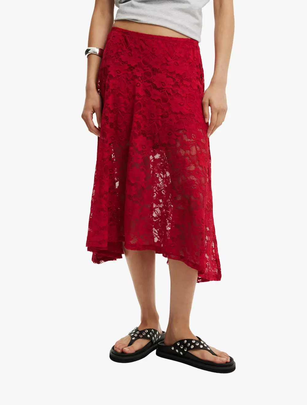 COTTON ON - BAWAHAN - ASHA LACE MIDI SKIRT
