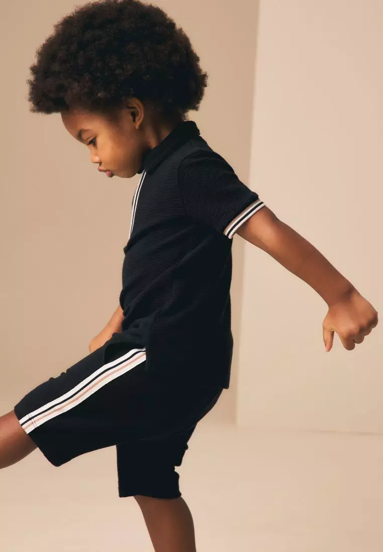 Short Sleeve Polo Shirt And Shorts Set