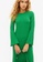 Monki green Green Ribbed Knit Dress With Lettuce Hems 8EF9AAAAC2B5DEGS_3