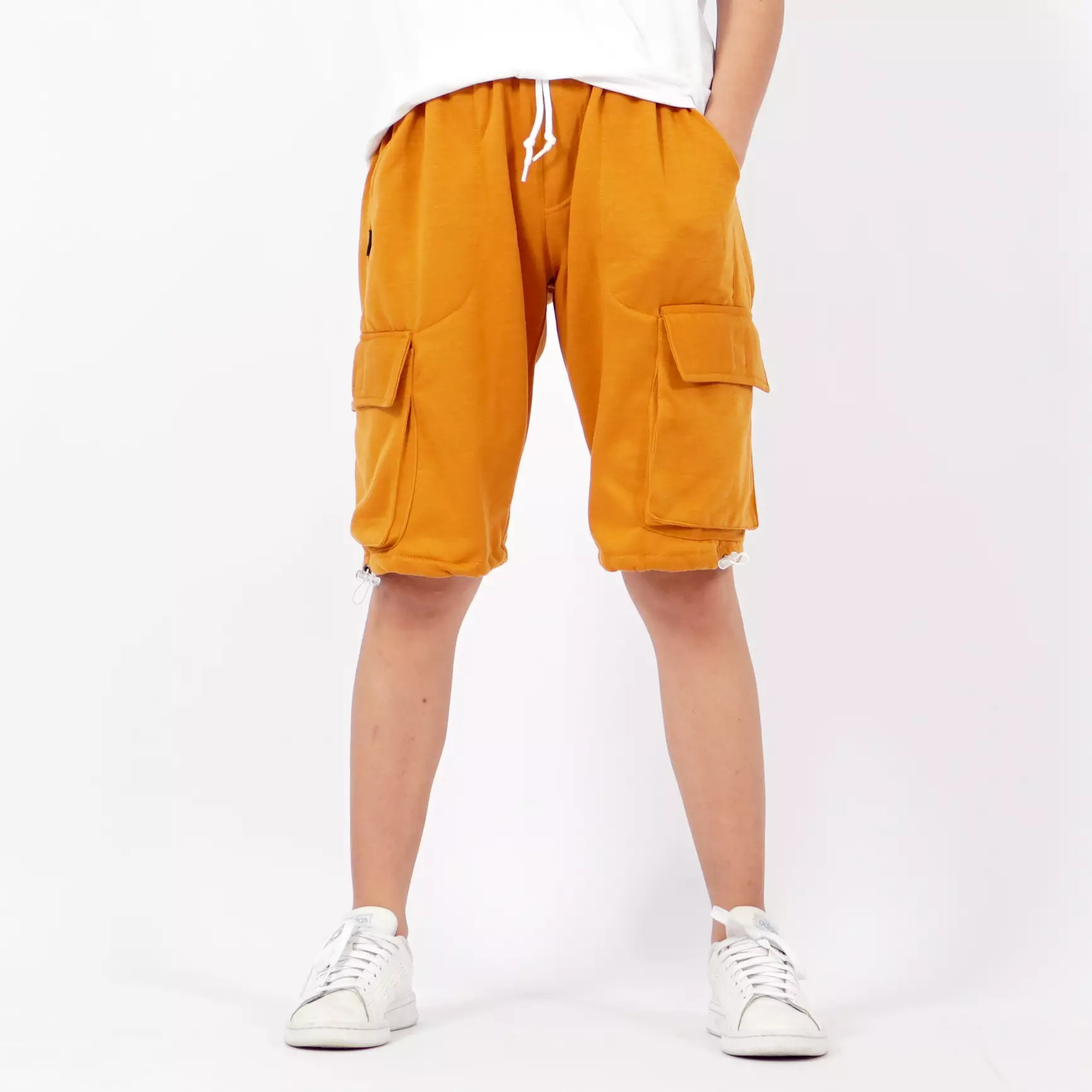 JUANITA Celana Pendek Cargo Wanita Celana Cargo Pendek Wanita Short Cargo Pants - MUSTARD