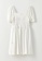 LC WAIKIKI white Sweetheart Collar Straight Short Sleeve Women's Dress 50970AA8CA8CC7GS_1