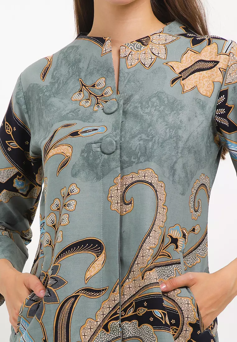 BATIK TALENTA EXCLUSIVE batik wanita blous AGUAR MARINE 12