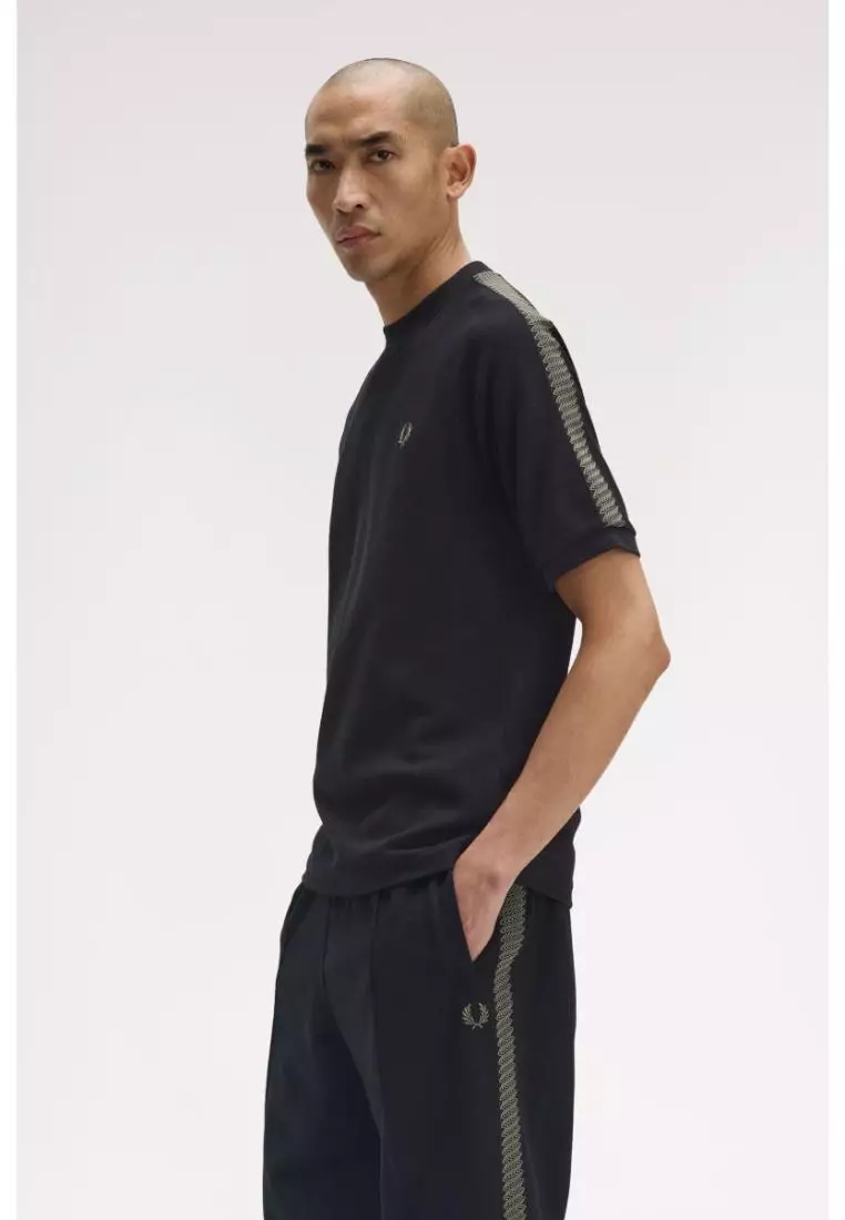 Fred Perry M1697 Tennis Grip Taped T-Shirt (Black)