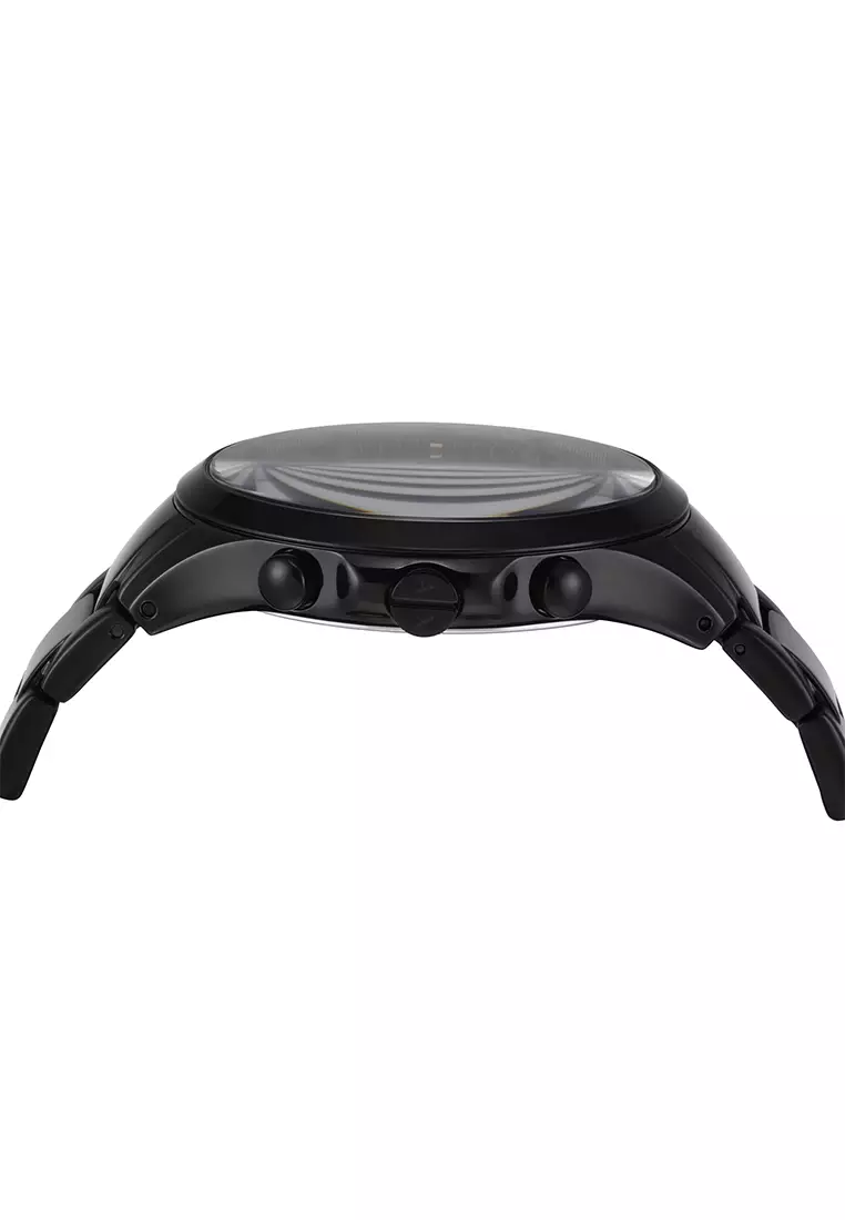 Hampton Black Stainless Steel Watch AX2164