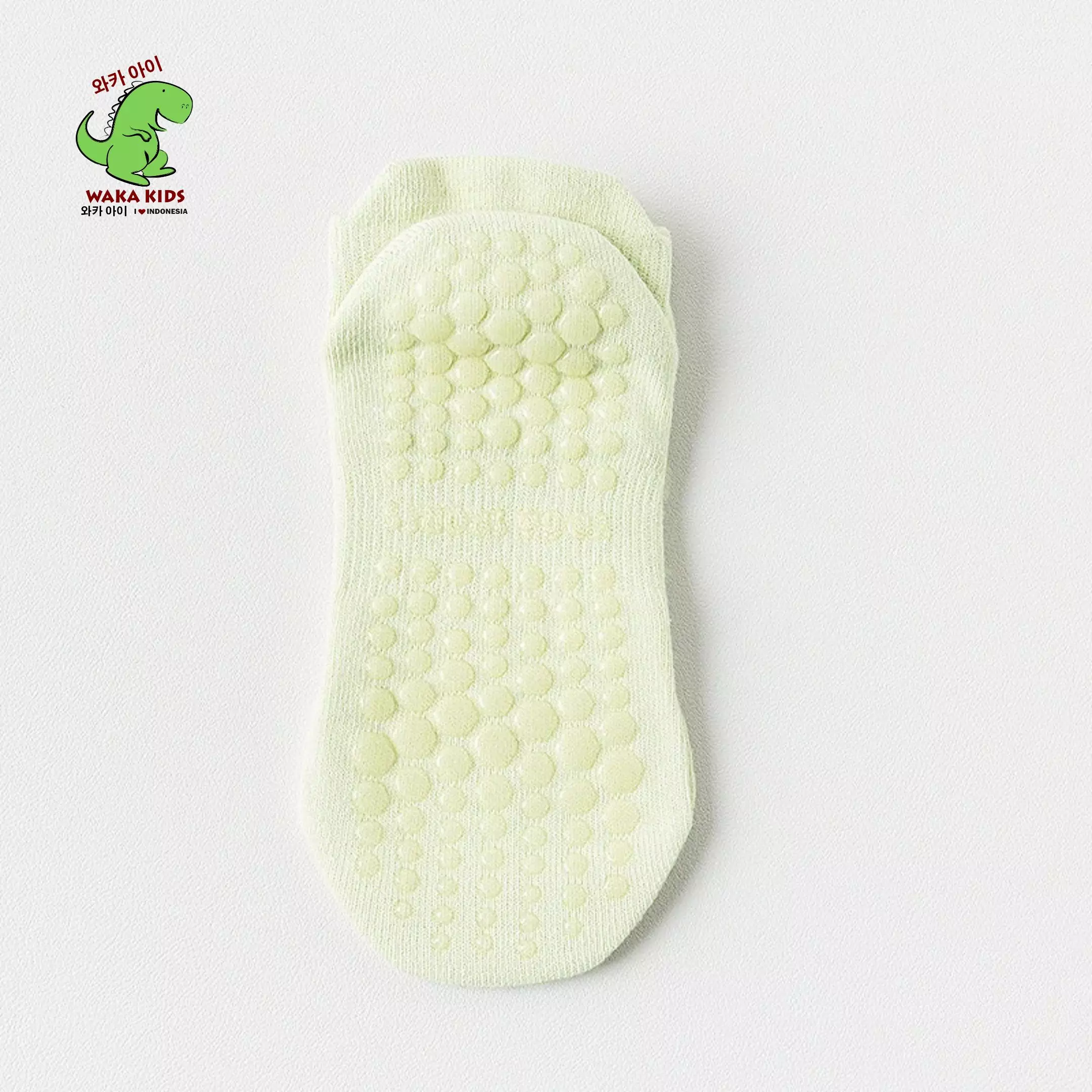Wakakids Kaos Kaki Pendek Olahraga Wanita Anti Slip Sport Socks Yoga Pilates Senam Gym Venrz Putih Cream