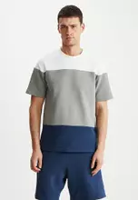 Ecru/Green/Navy Blue