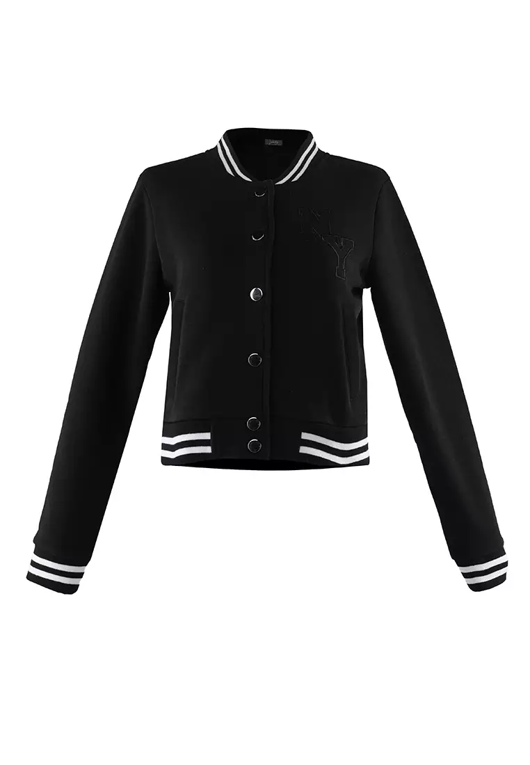 White mandarin collar on sale jacket