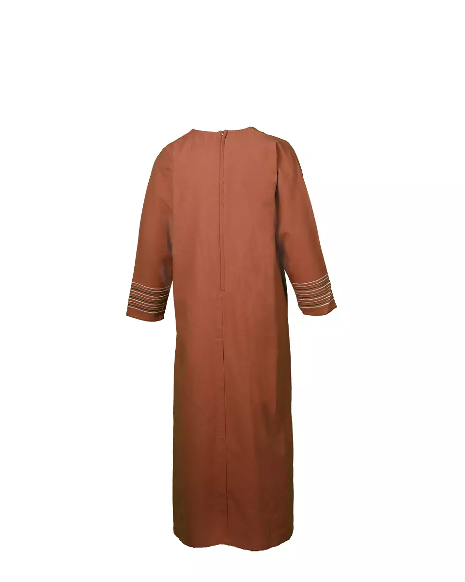 Pito Dito Girl Hamidah Dress Gamis Anak Terakota - Size 4