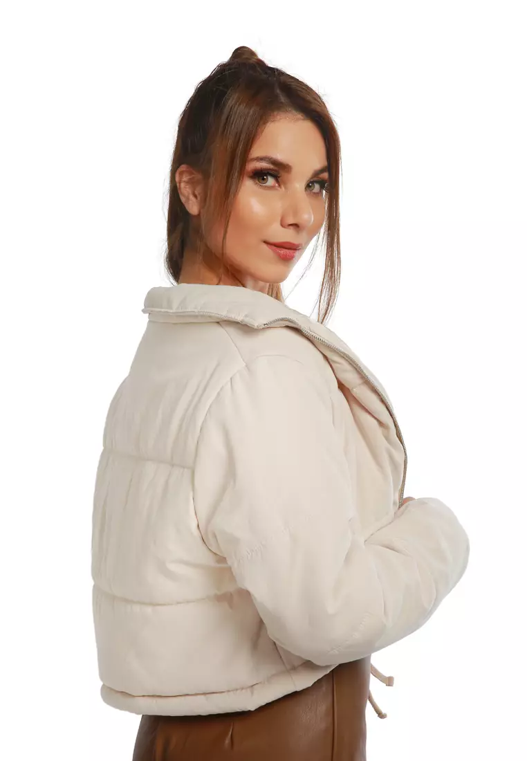 Puffer jacket sale cream