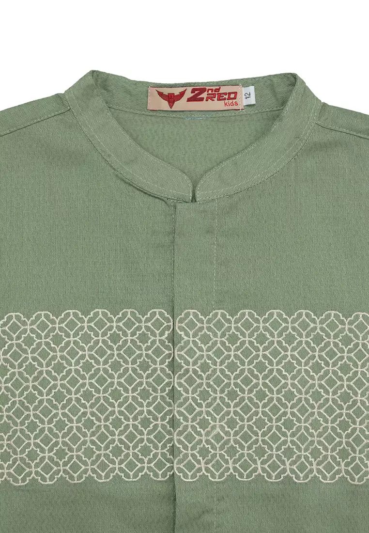 Baju Koko Set Anak Laki Oriental Green - MODERN