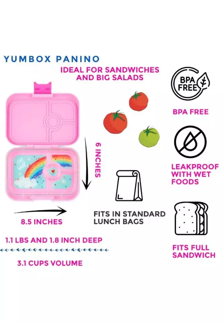 Kids lunch box UNICORN 625 ml, 6 compartments, purple, Yumbox 