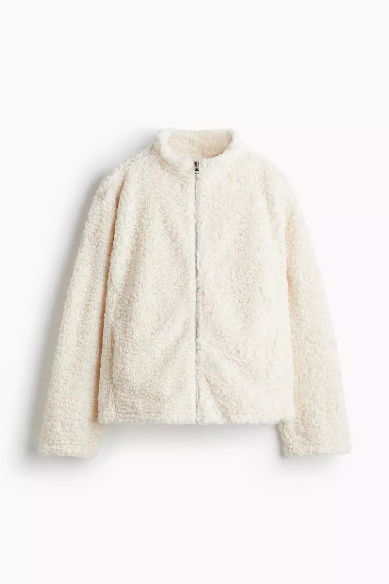 Oversized teddy jacket