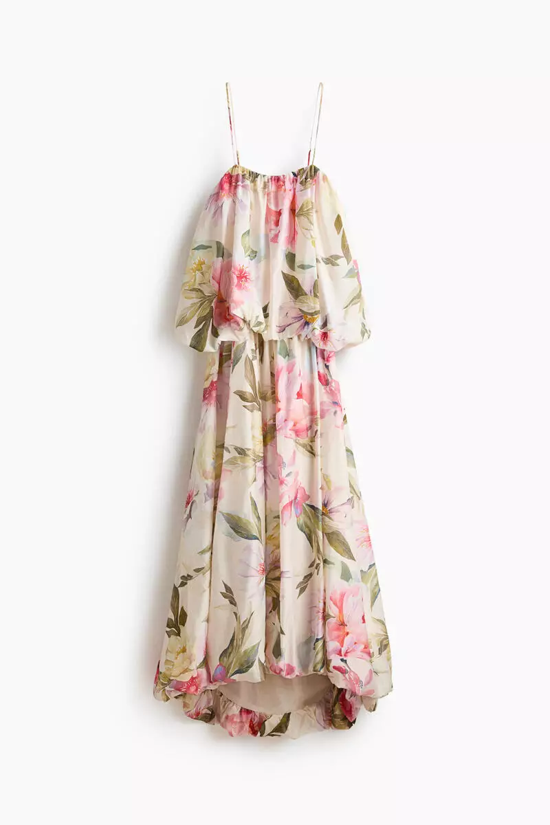 Bubble-hem strappy dress