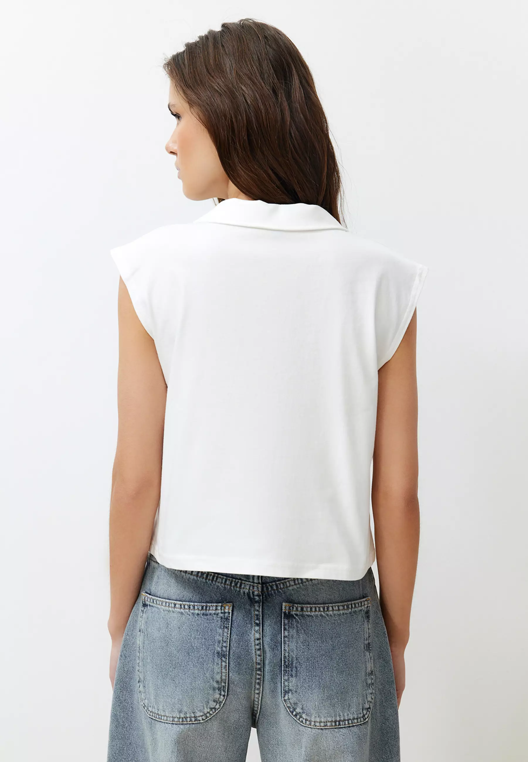 Buy Trendyol Cap Sleeve Polo Shirt 2025 Online | ZALORA
