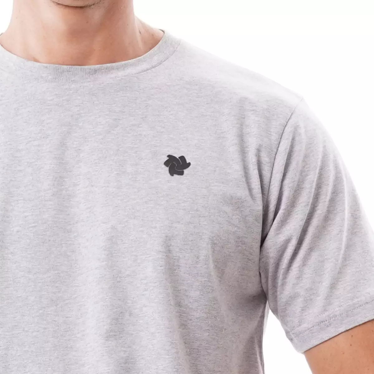 Tiento Tshirt Pro Basic Grey Kaos Olahraga Lengen Pendek Abu-Abu