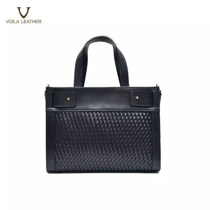 Handbag Selempang Anyam Kulit Asli Voila Briella