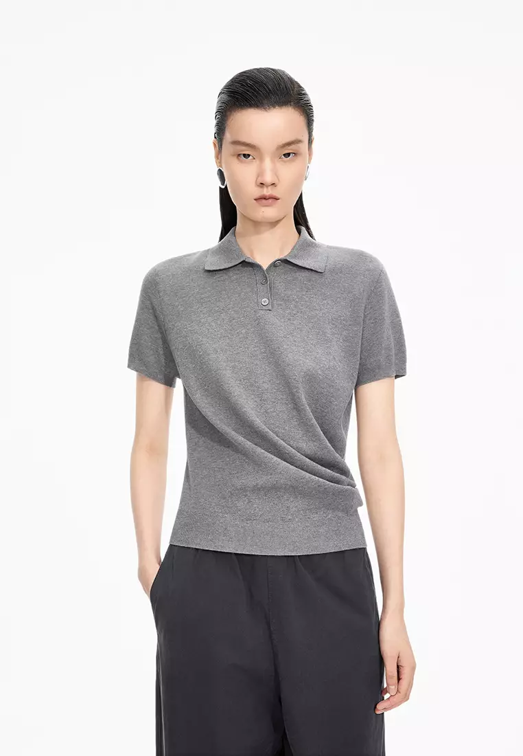 Cotton Short Sleeve Pullover Knit