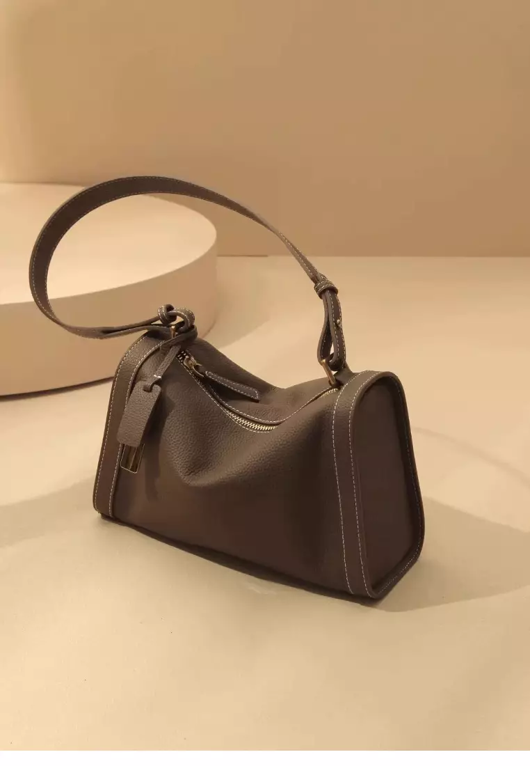 Women's Leather Color Contrast Crossbody Bag