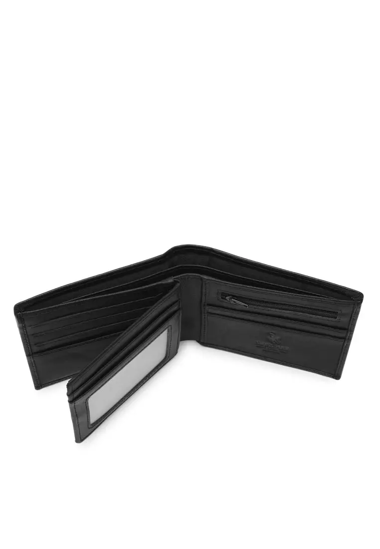 Men's Genuine Leather RFID Blocking Wallet - Black