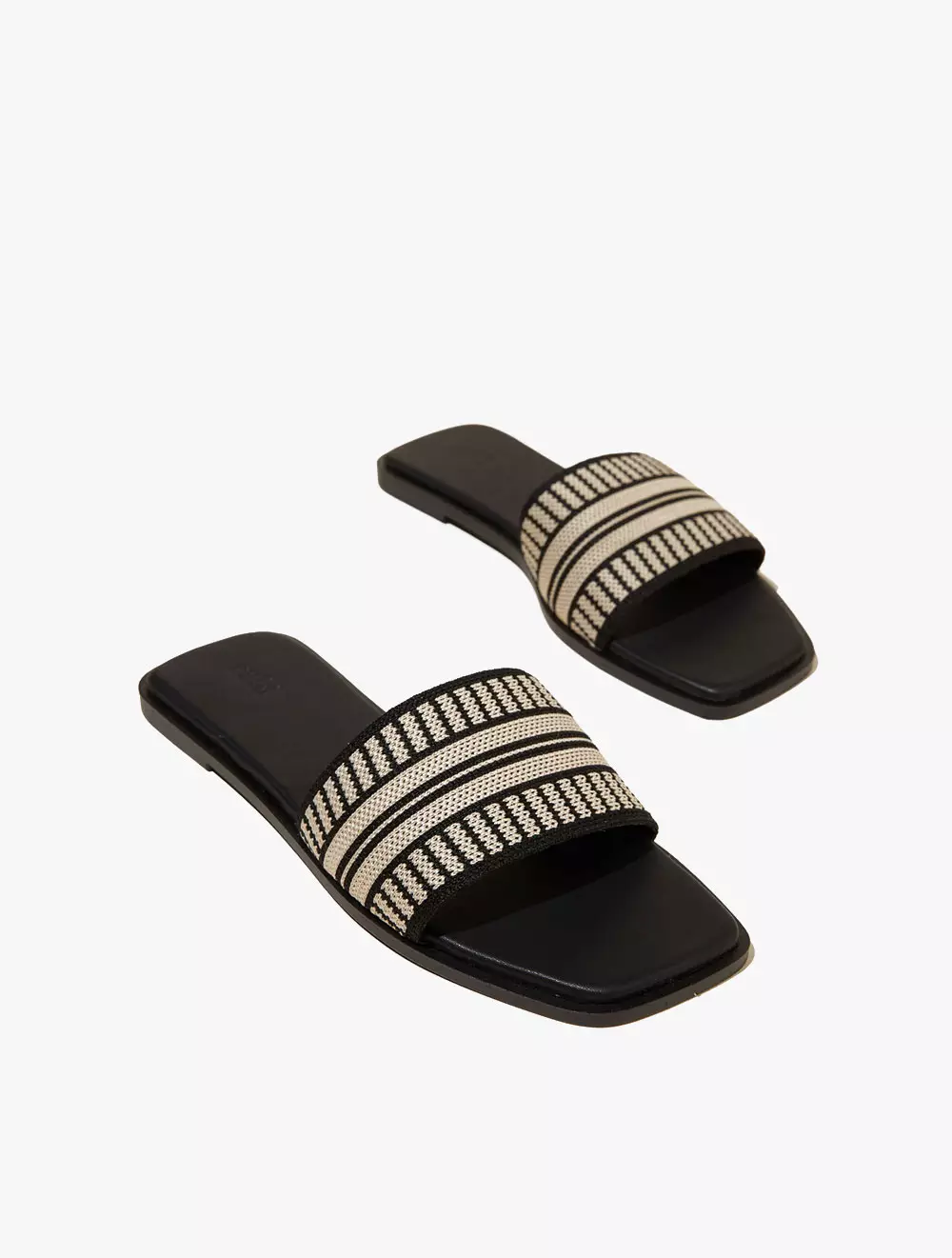 Rubi -  Sepatu Wanita  - Sicily Single Vamp - Black/Ecru Woven