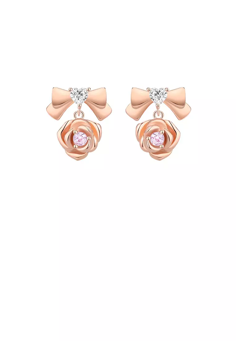 Simple rose hotsell gold earrings