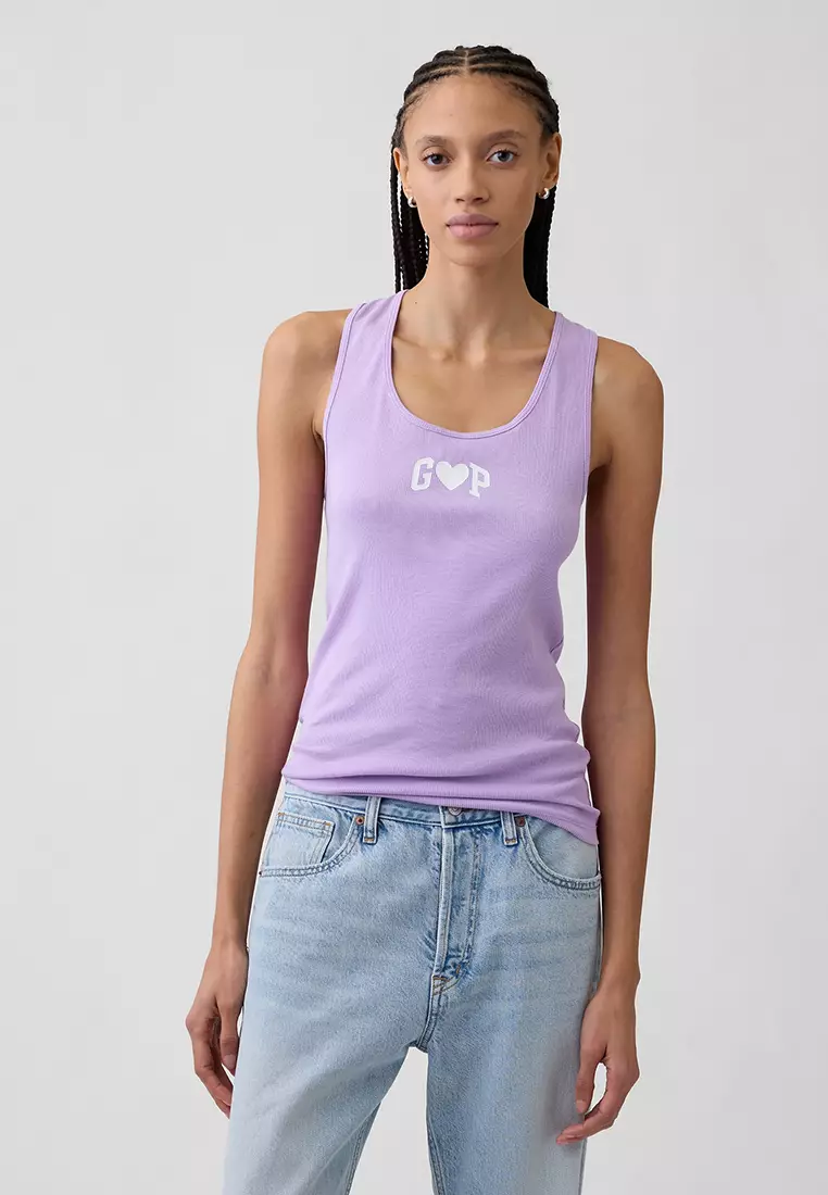 Ribbed Logo Tank Top