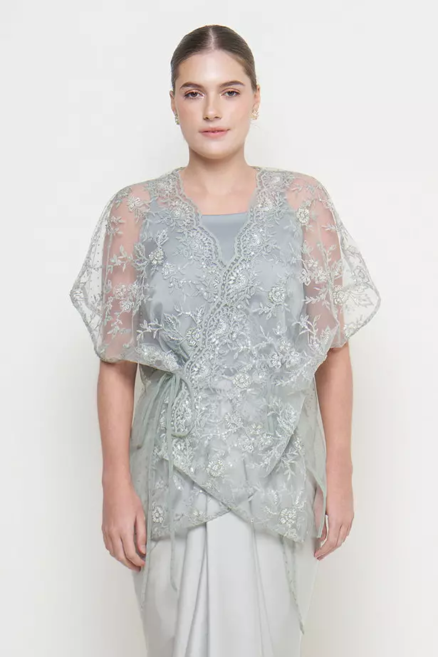 Finola Top in Greyish Green