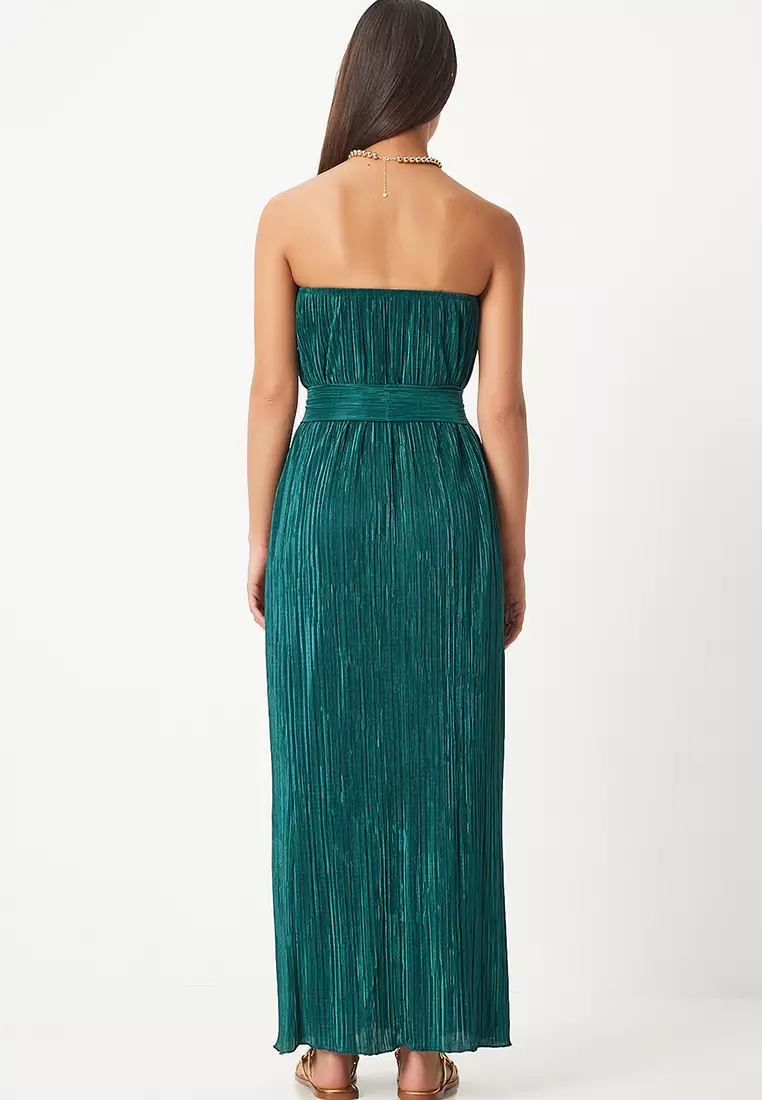 Pleated Maxi Dress