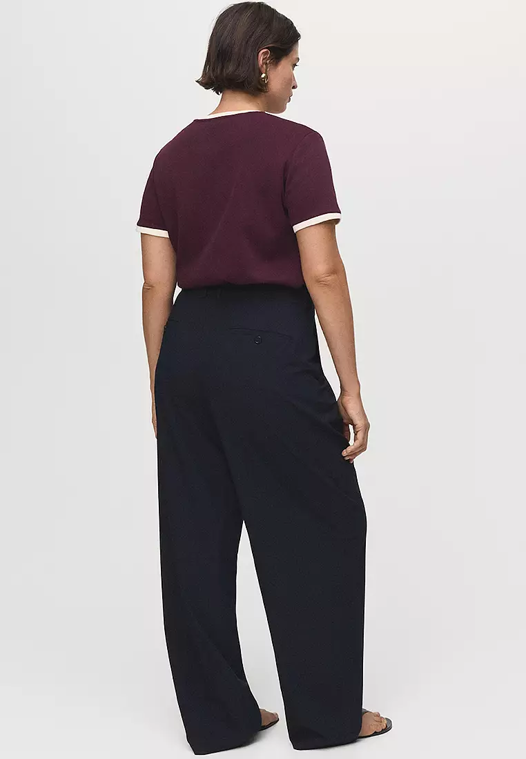 Low-Rise Wide-Leg Trousers