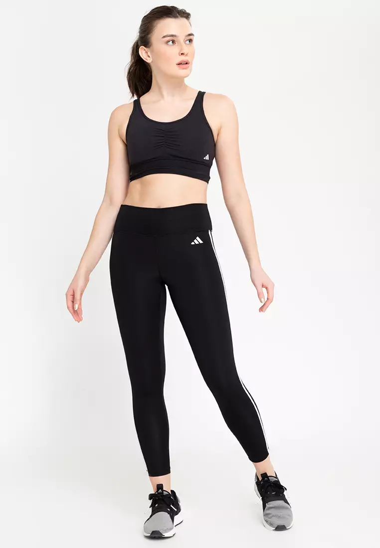 Train Essentials 3-Stripes High-Waisted 7/8 Leggings