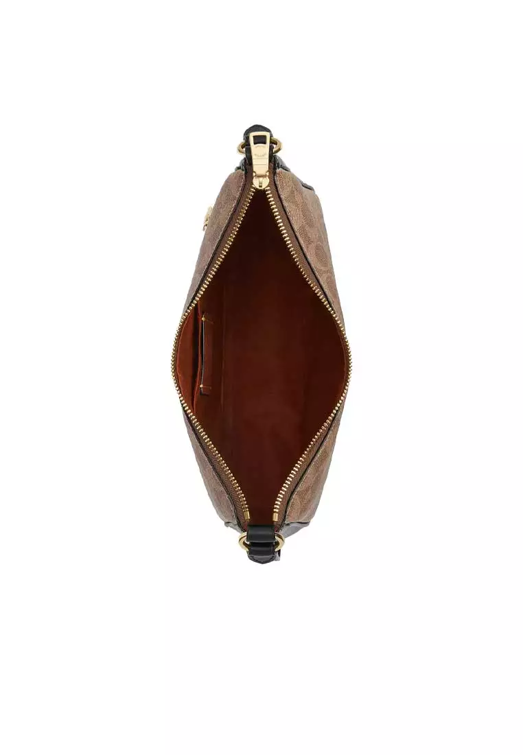 Ellie File Bag In Signature Canvas Tan/Black CZ177