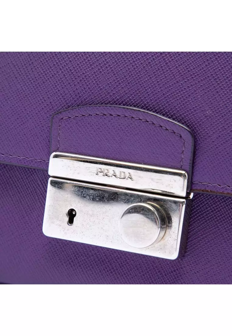 Pre-Loved Prada Saffiano Sound Lock Crossbody