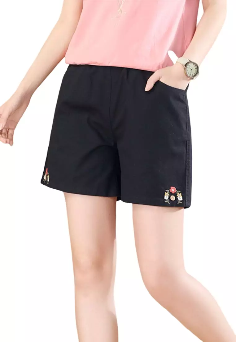 Buy A-IN GIRLS Elastic Waist Casual Shorts 2025 Online ZALORA