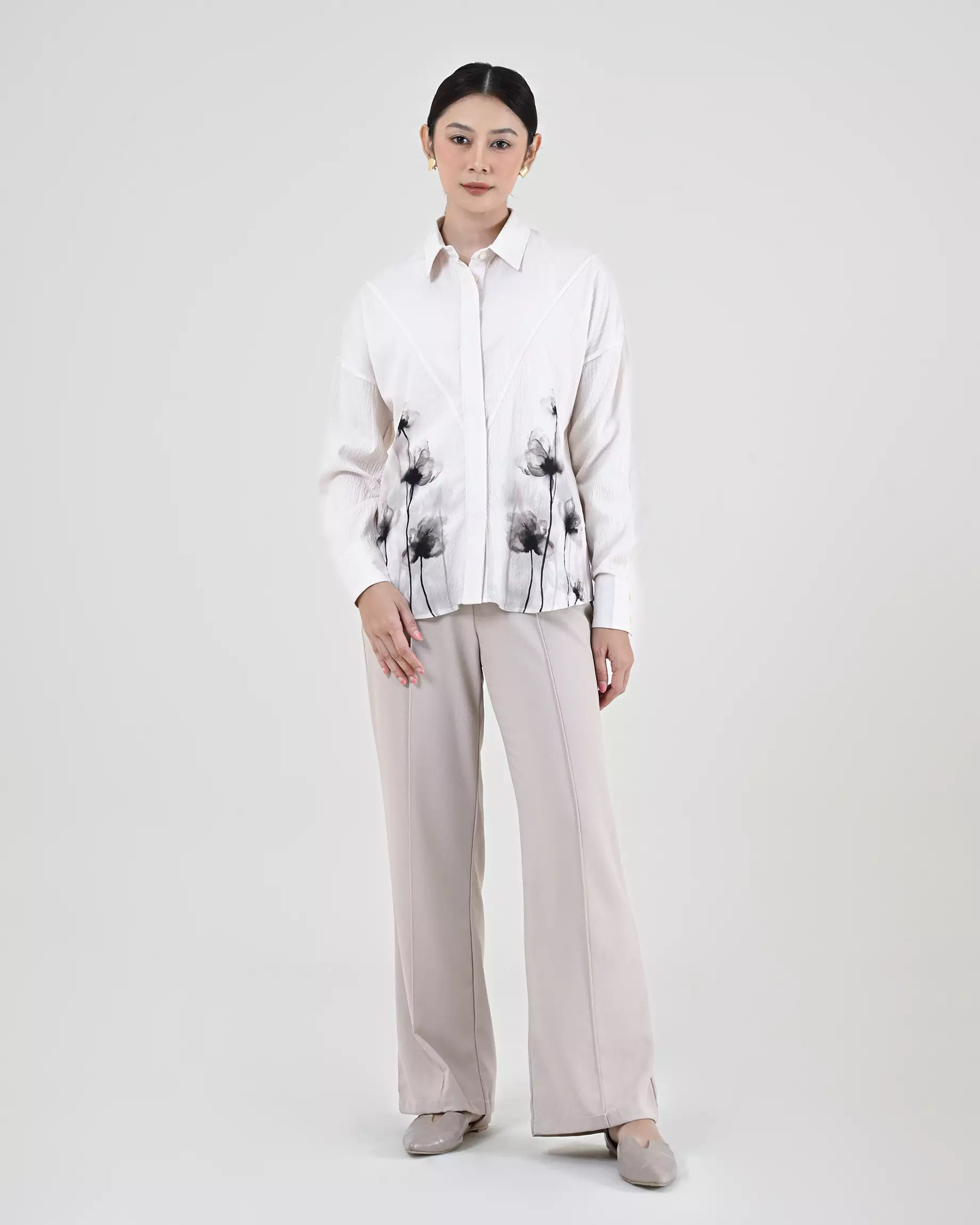 Geulis.id BEATRIX SHIRT - Sagegreen