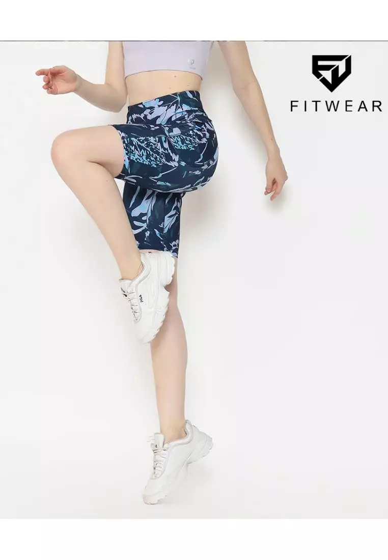 Fitwear - Legging Pendek Olahraga Wanita WANDA SIDE POCKET - FOREST GREEN