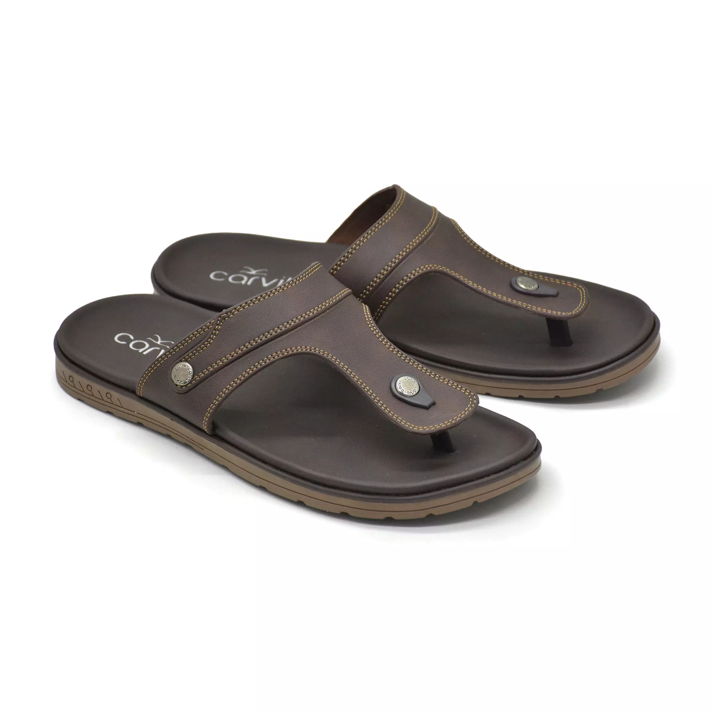 Carvil Sandal Pria Wigan-01 M Dark Brown