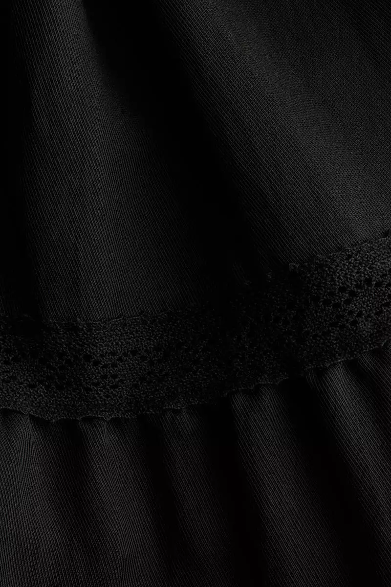 Lace-inset strappy dress