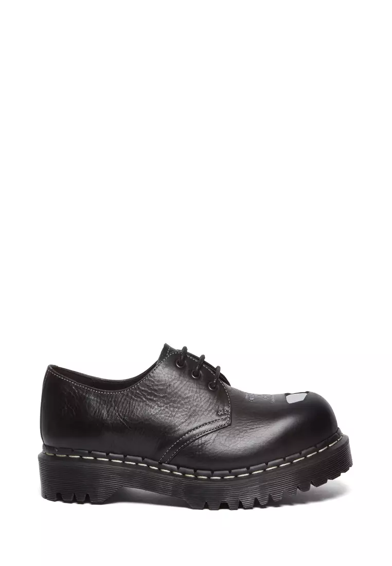 Discount on Dr. Martens  shoes - SKU: 1461 Steel Toe Overdrive 3 Eye Black Shoes Women