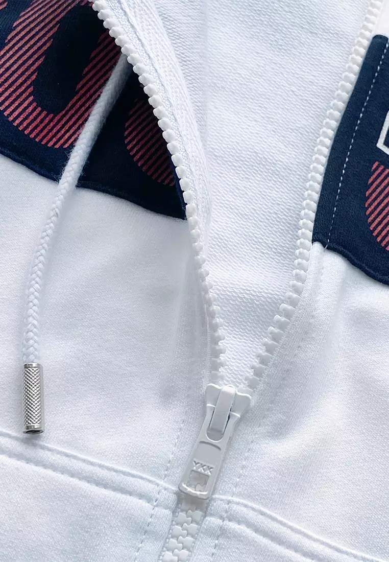 Crocodile HUES 0232 White  - Kaos Hoodie Anak Kids Original - Bahan Katun