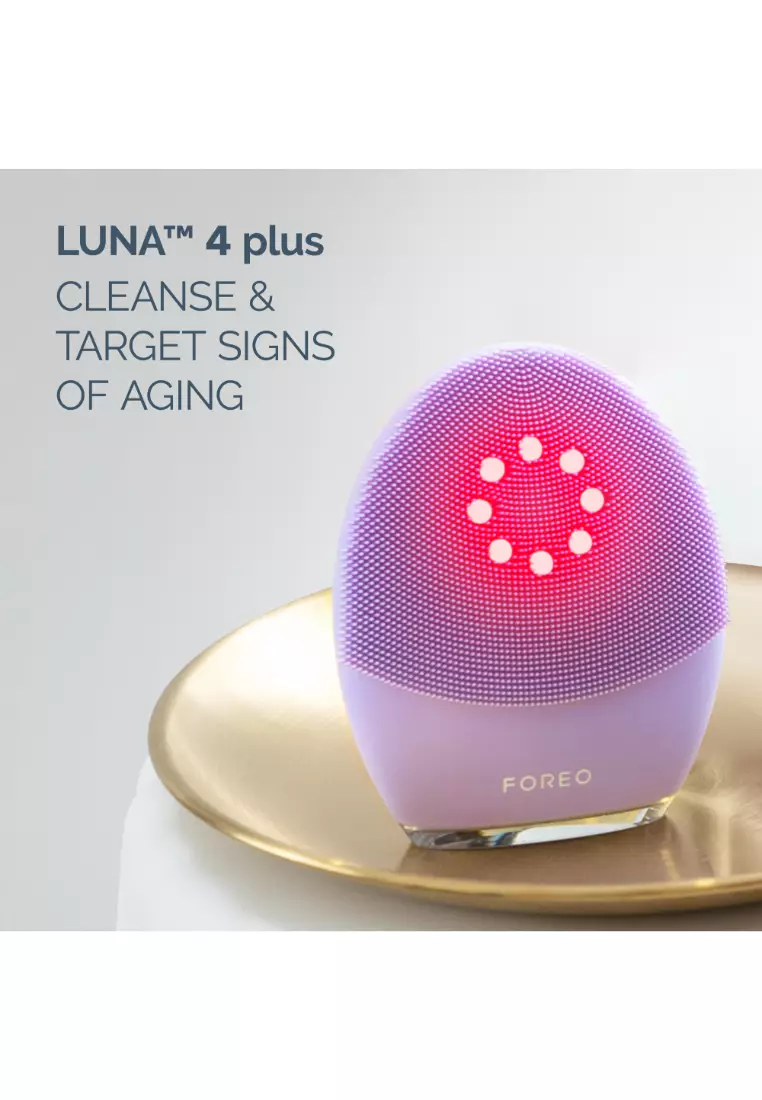 LUNA 4 plus Near-Infrared & Red LED Light Heated Cleansing Device with Toning Microcurrent Massage - Sensitive Skin