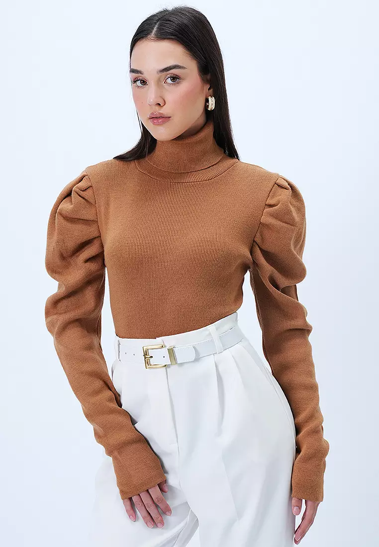 Turtleneck Princess Sleeve Sweater