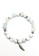 Memento Collection white Feather Detailed Howlite Aquamarine Bracelet with White Jed ME060AC09UEWMY_2