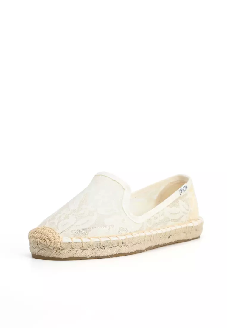 透氣蕾絲草編麻底鞋 HB008