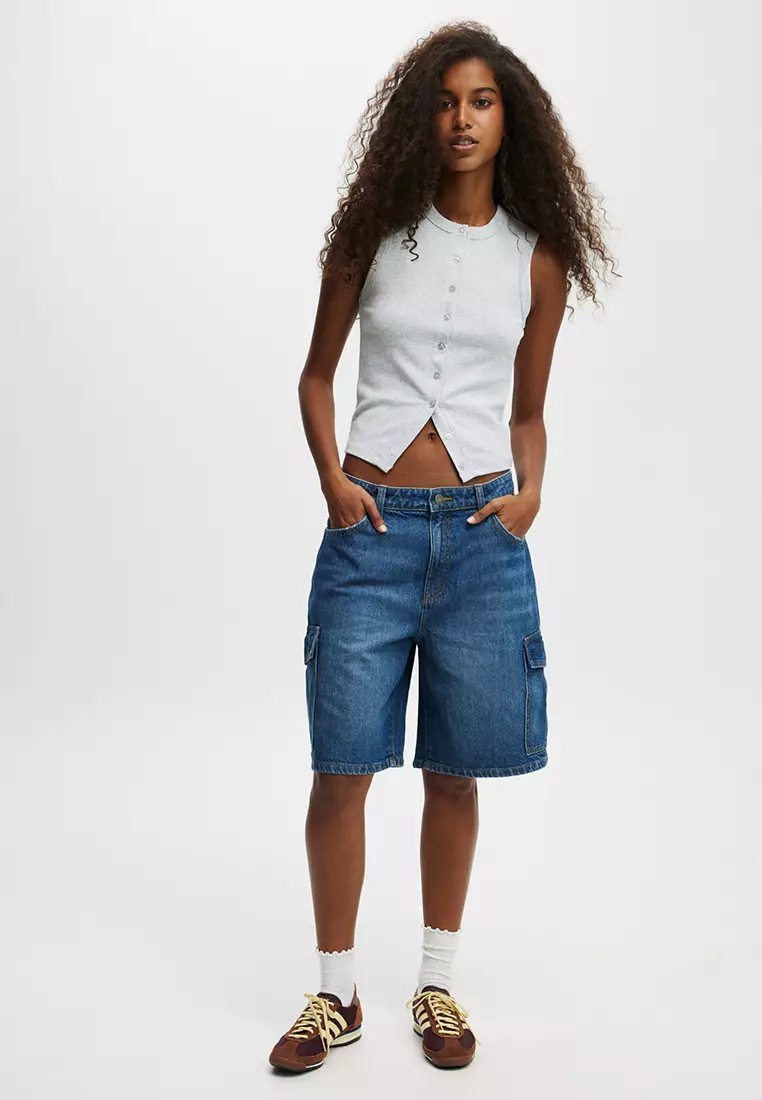 Super Baggy Cargo Denim Jorts
