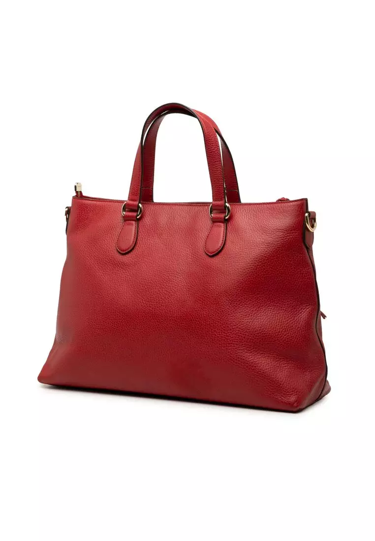 Pre-Loved Gucci Leather Bamboo Tassel Satchel
