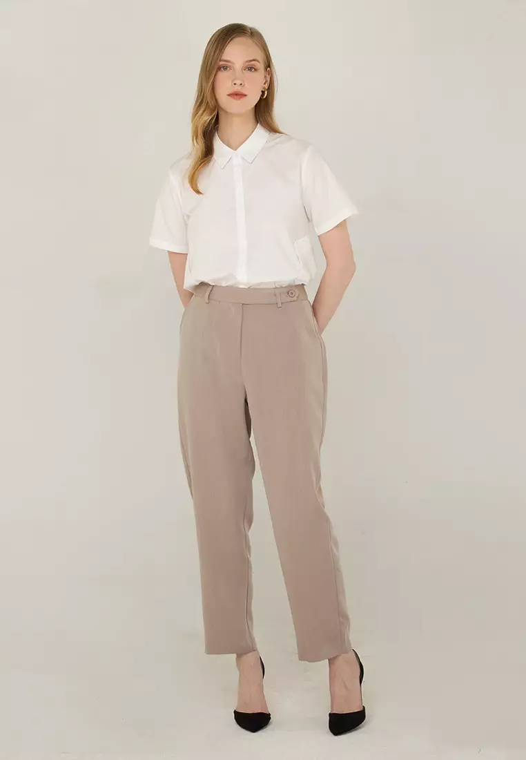 Allona Relaxed-Fit Pants with Pocket Detail