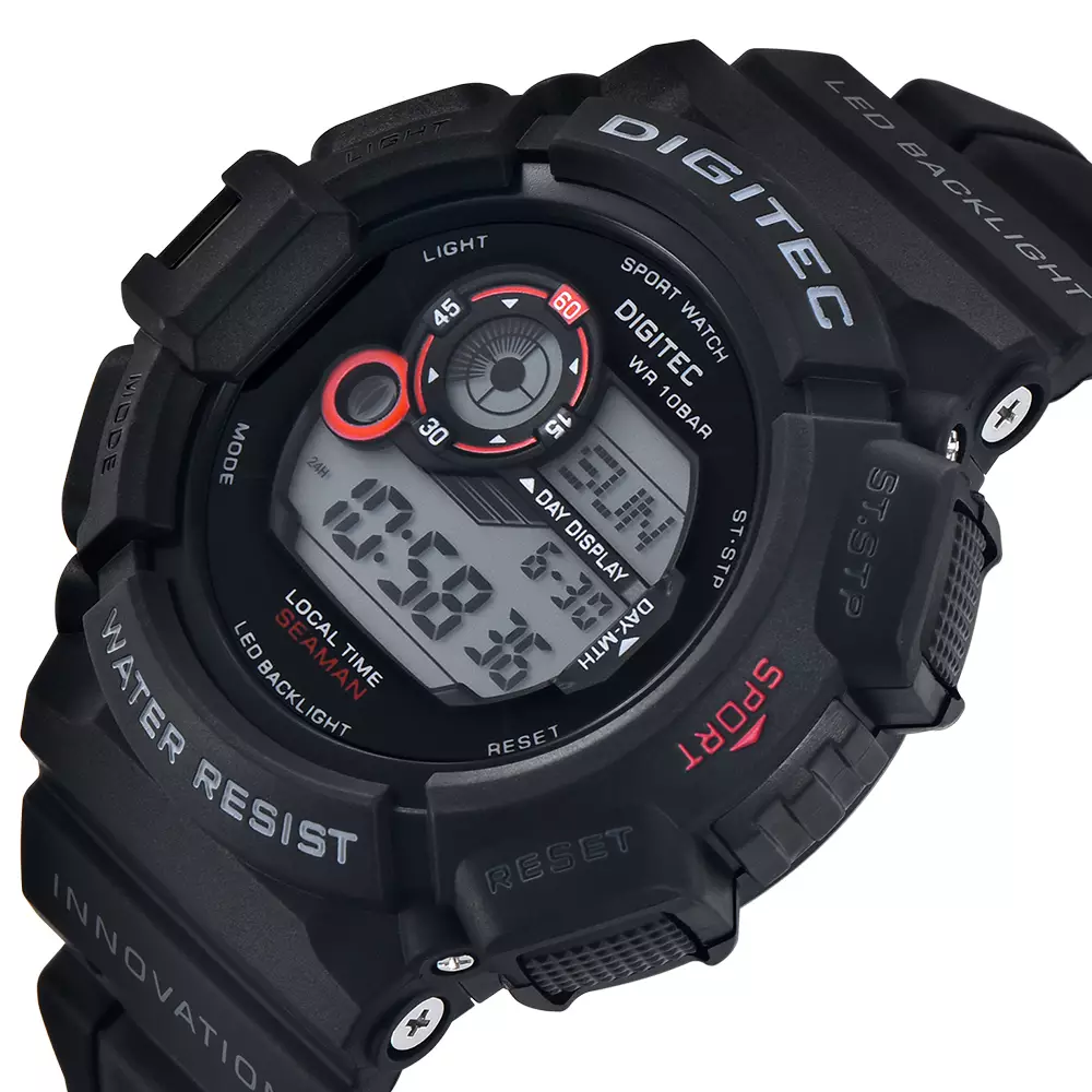 DIGITEC Jam Tangan Digital Pria DG-5028T Water Resist - BKRD4W Black