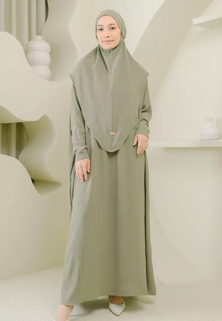 Hafsha Abaya Set Soft Army