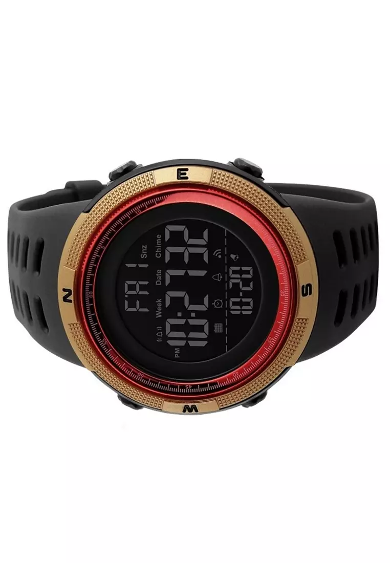 Jam Tangan Kasual Digital Pria Waterproof 50m Strap Tali Material Silicone HT65 ORIGINAL