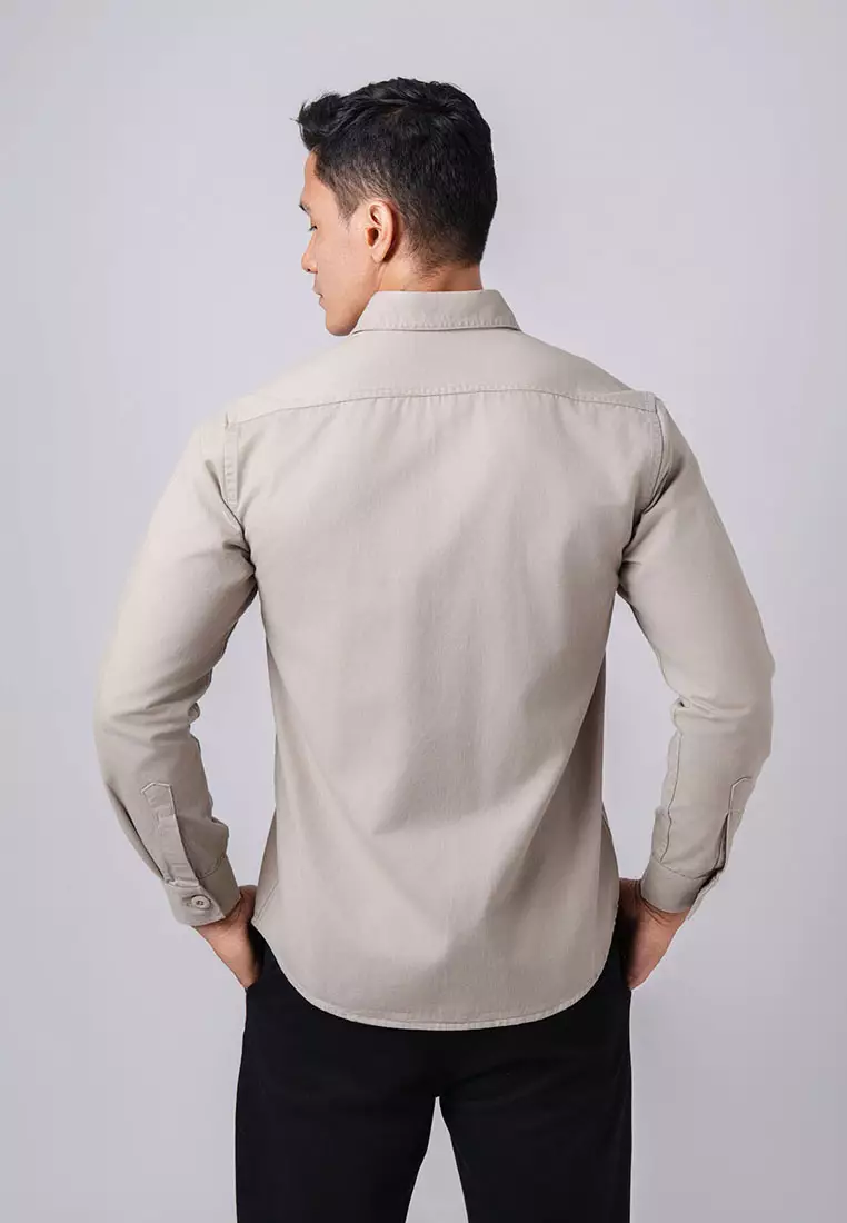 Jacket Shacket Workwear Shirt Light Beige